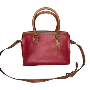 Vintage Coach Red Dakota Line Fargo Satchel Italy Speedy Boston Bag Crossbody